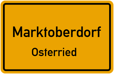 Straßenverzeichnis Marktoberdorf Osterried