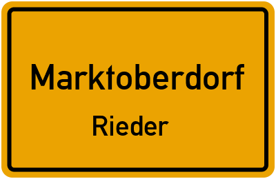 Straßenverzeichnis Marktoberdorf Rieder