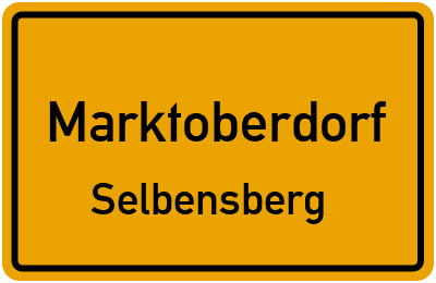 Straßenverzeichnis Marktoberdorf Selbensberg