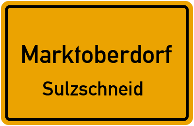 Straßenverzeichnis Marktoberdorf Sulzschneid