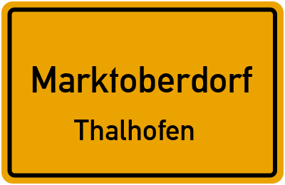 Straßenverzeichnis Marktoberdorf Thalhofen