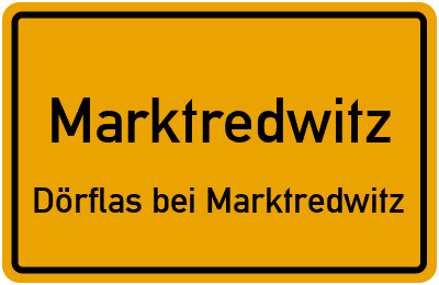 Straßenverzeichnis Marktredwitz Dörflas bei Marktredwitz