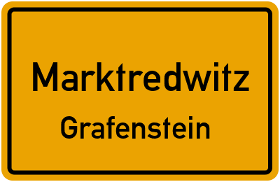 Ortsschild Marktredwitz Grafenstein