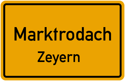 Straßenverzeichnis Marktrodach Zeyern