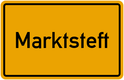Ortsschild von Stadt Marktsteft in Bayern