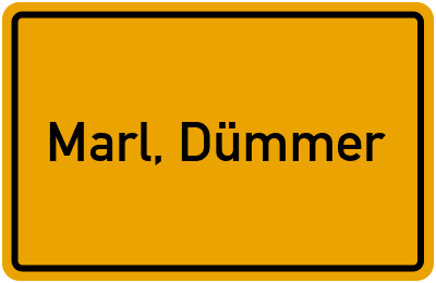Ortsschild von Gemeinde Marl, Dümmer in Niedersachsen
