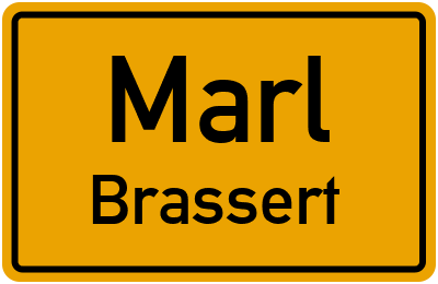 Ortsschild Marl Brassert
