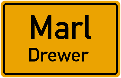 Ortsschild Marl Drewer