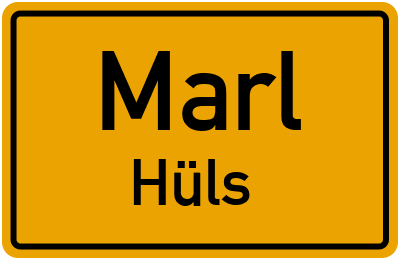 Ortsschild Marl Hüls