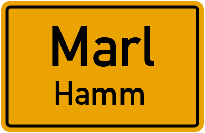 Ortsschild Marl Hamm