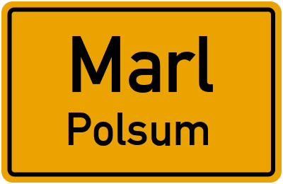 Ortsschild Marl Polsum
