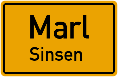 Straßenverzeichnis Marl Sinsen