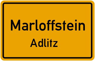 Straßenverzeichnis Marloffstein Adlitz