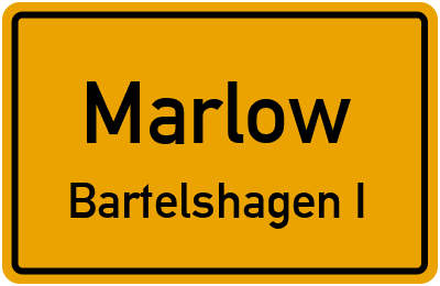 Ortsschild Marlow Bartelshagen I
