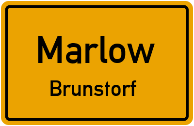 Ortsschild Marlow Brunstorf