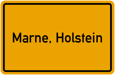 Ortsschild von Stadt Marne, Holstein in Schleswig-Holstein
