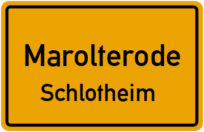 Straßenverzeichnis Marolterode Schlotheim