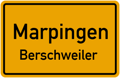 Straßenverzeichnis Marpingen Berschweiler