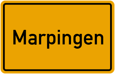 Ortsschild von Marpingen in Saarland