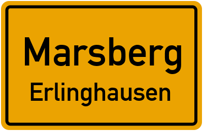 Ortsschild Marsberg Erlinghausen