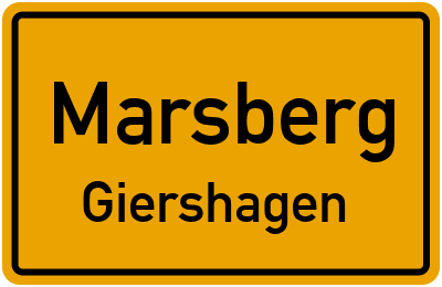 Ortsschild Marsberg Giershagen