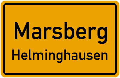 Ortsschild Marsberg Helminghausen