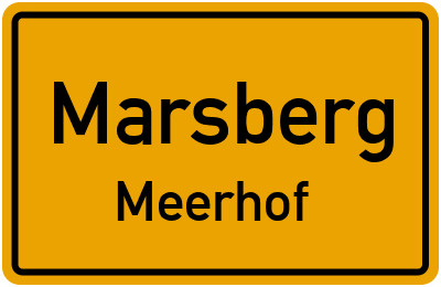 Ortsschild Marsberg Meerhof