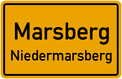 Ortsschild Marsberg Niedermarsberg