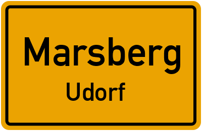 Ortsschild Marsberg Udorf