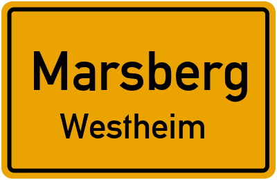 Ortsschild Marsberg Westheim
