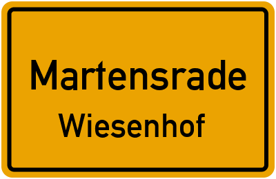 Straßenverzeichnis Martensrade Wiesenhof