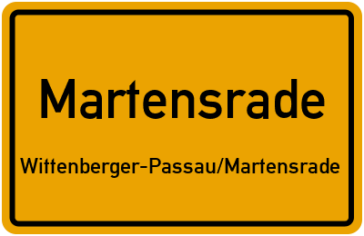 Straßenverzeichnis Martensrade Wittenberger-Passau/Martensrade