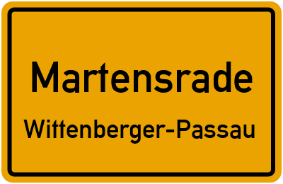 Straßenverzeichnis Martensrade Wittenberger-Passau