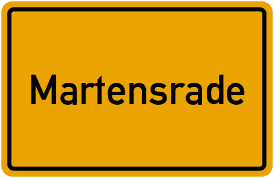 Ortsschild von Gemeinde Martensrade in Schleswig-Holstein