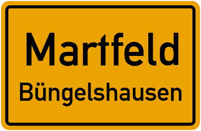 Straßenverzeichnis Martfeld Büngelshausen