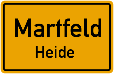 Straßenverzeichnis Martfeld Heide