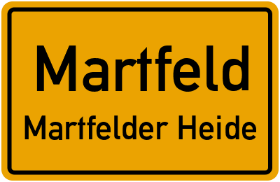 Straßenverzeichnis Martfeld Martfelder Heide