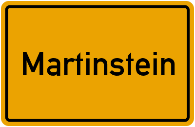 Ortsschild von Gemeinde Martinstein in Rheinland-Pfalz