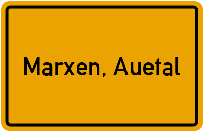 Ortsschild von Gemeinde Marxen, Auetal in Niedersachsen