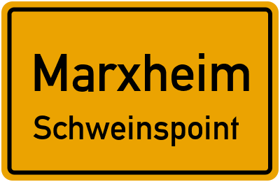 Ortsschild Marxheim Schweinspoint