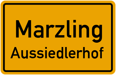 Ortsschild Marzling Aussiedlerhof