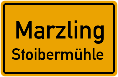 Ortsschild Marzling Stoibermühle
