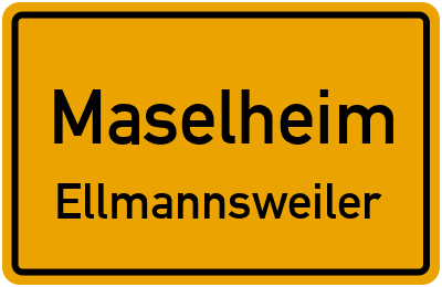 Ortsschild Maselheim Ellmannsweiler