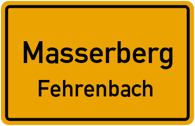 Straßenverzeichnis Masserberg Fehrenbach