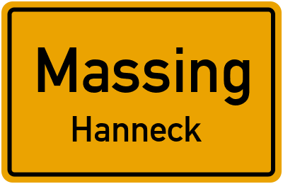 Ortsschild Massing Hanneck