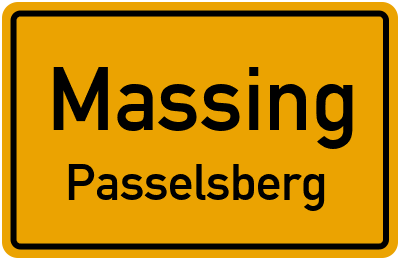 Ortsschild Massing Passelsberg