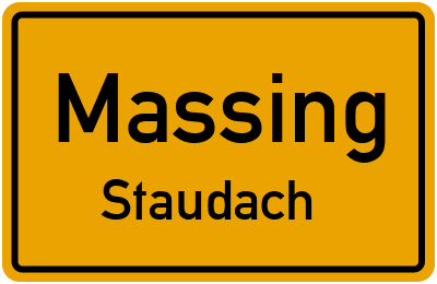 Ortsschild Massing Staudach