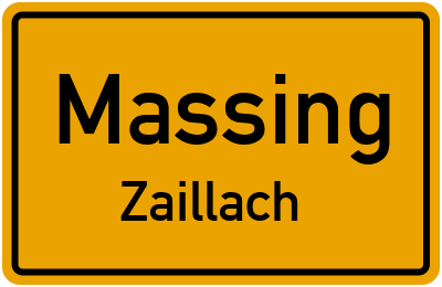 Ortsschild Massing Zaillach