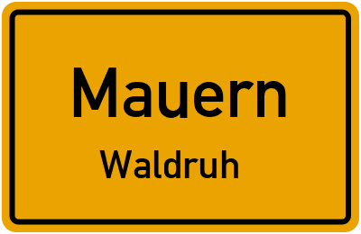 Straßenverzeichnis Mauern Waldruh