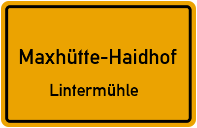 Straßenverzeichnis Maxhütte-Haidhof Lintermühle